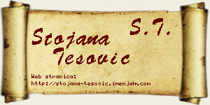 Stojana Tešović vizit kartica